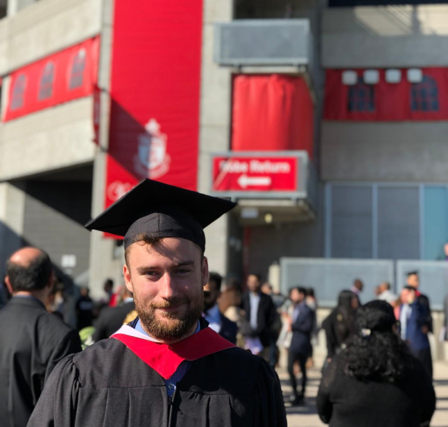 Jacob graduating from university