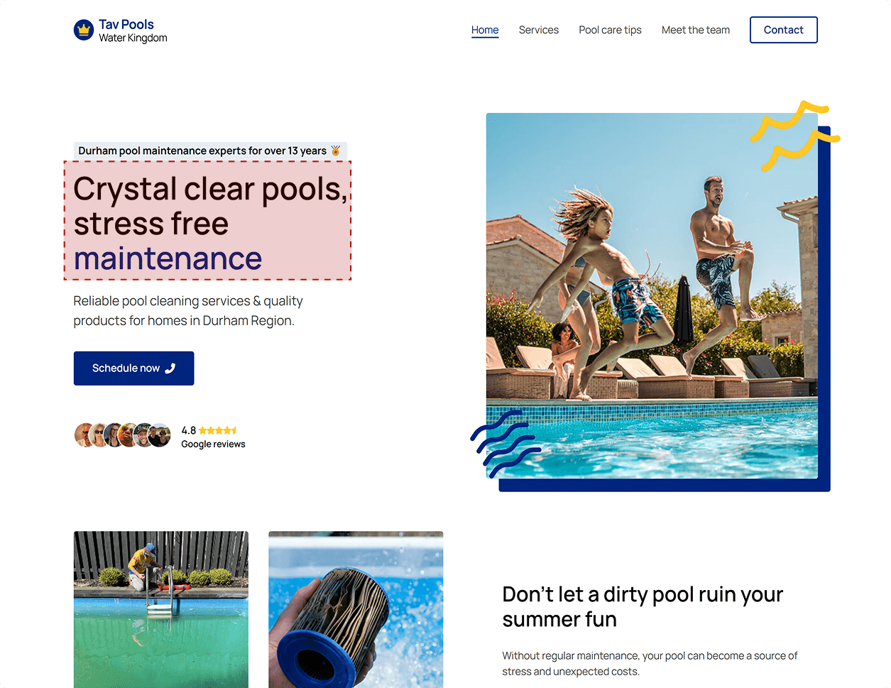Annotated mock up Tav Pools