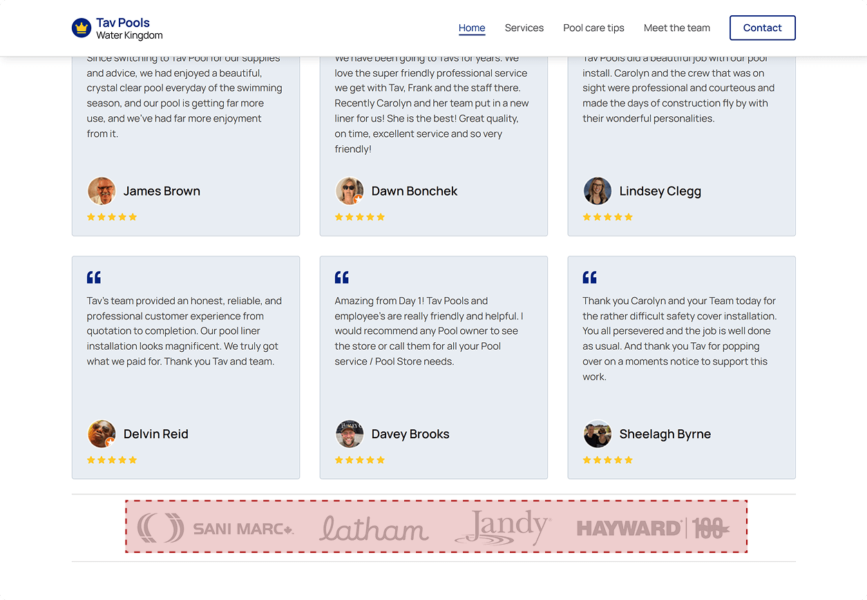 Annotated mock up Tav Pools