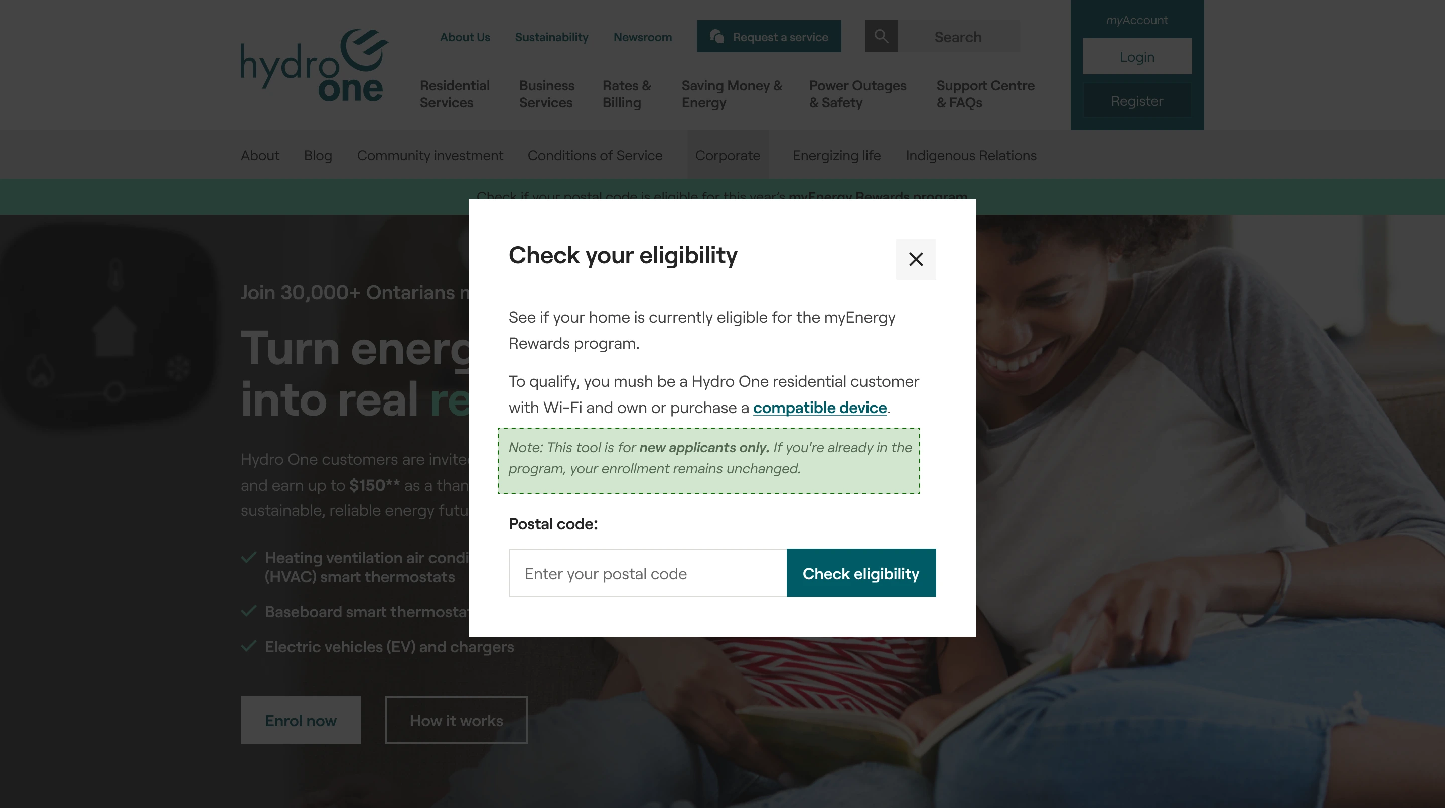 Annotated mock up myEnergy Rewards