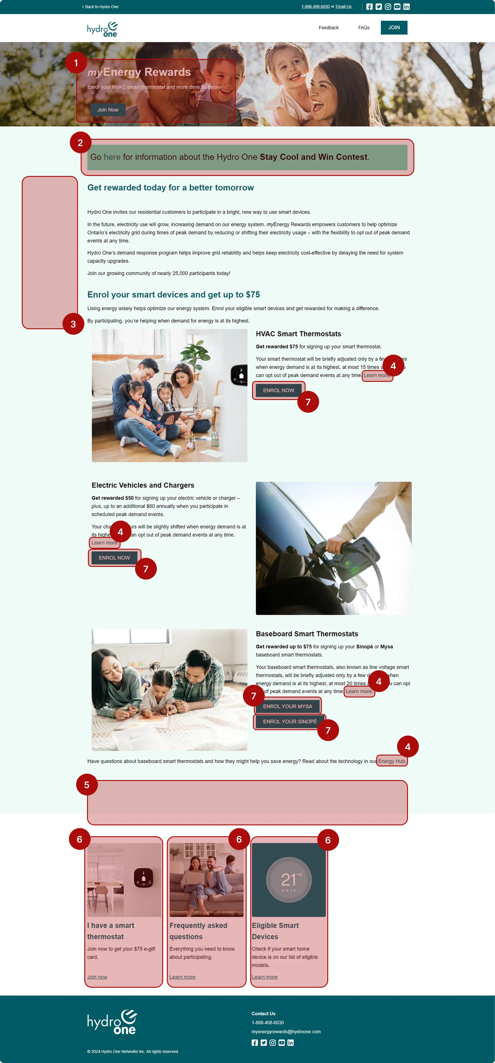 Screenshot of the old myEnergy Rewards website